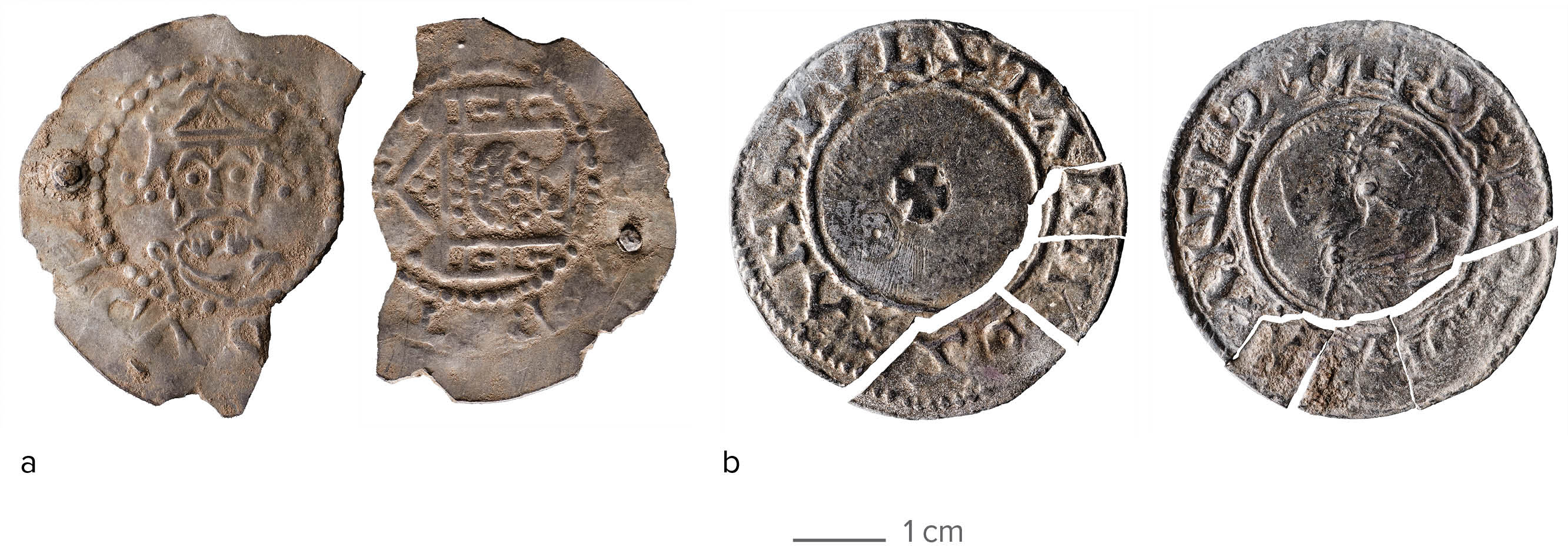 Figur 23: Mønter fra 1000-tallet, der måske stammer fra Bramslev-skattene.