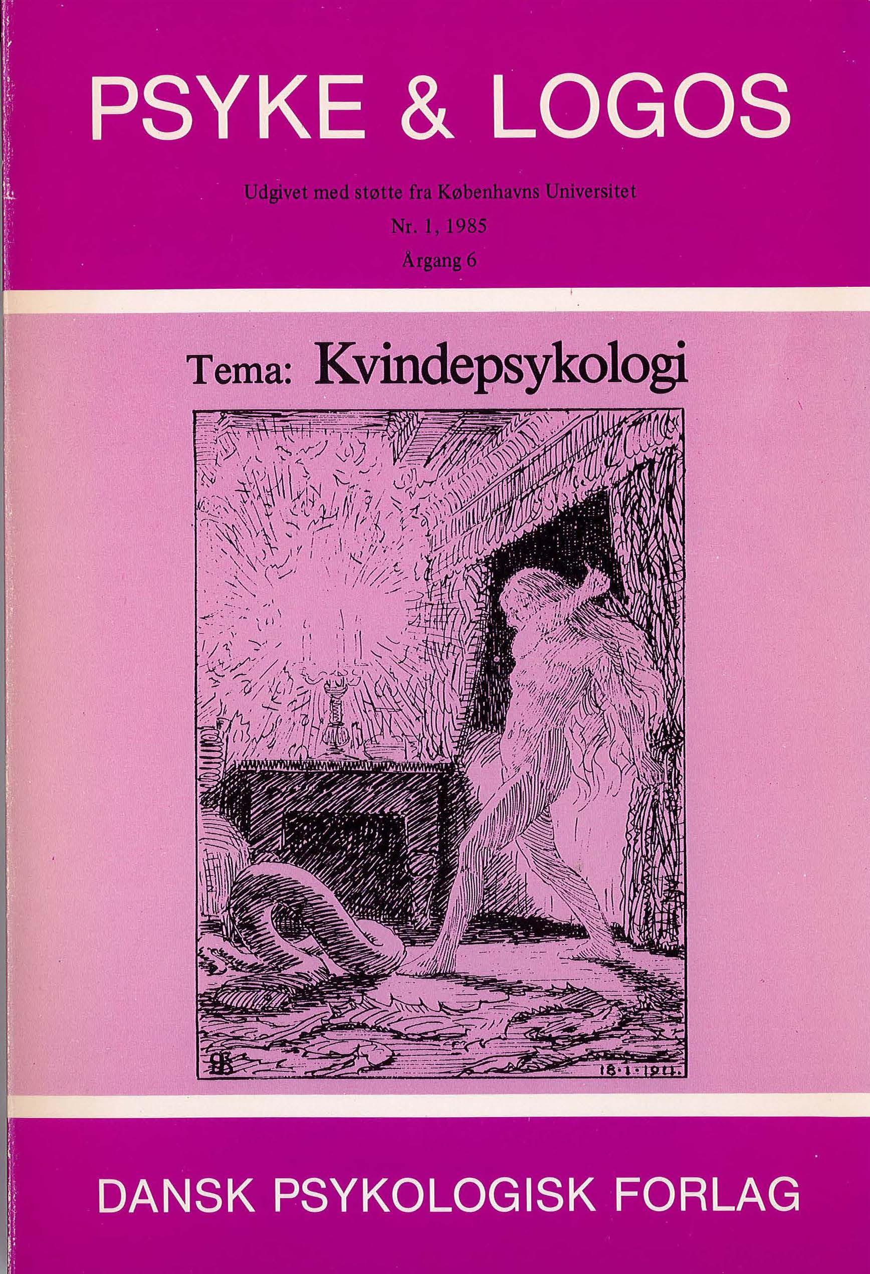 					View Vol. 6 No. 1 (1985): Kvindepsykologi
				