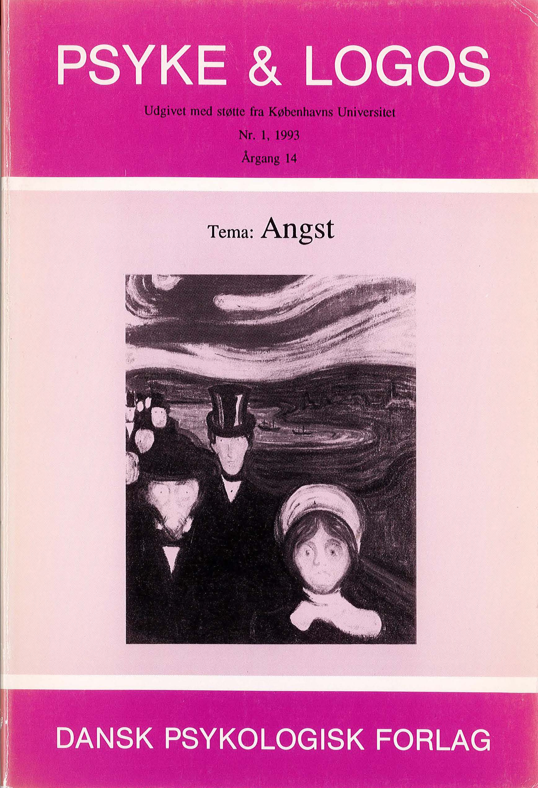 					View Vol. 14 No. 1 (1993): Angst
				