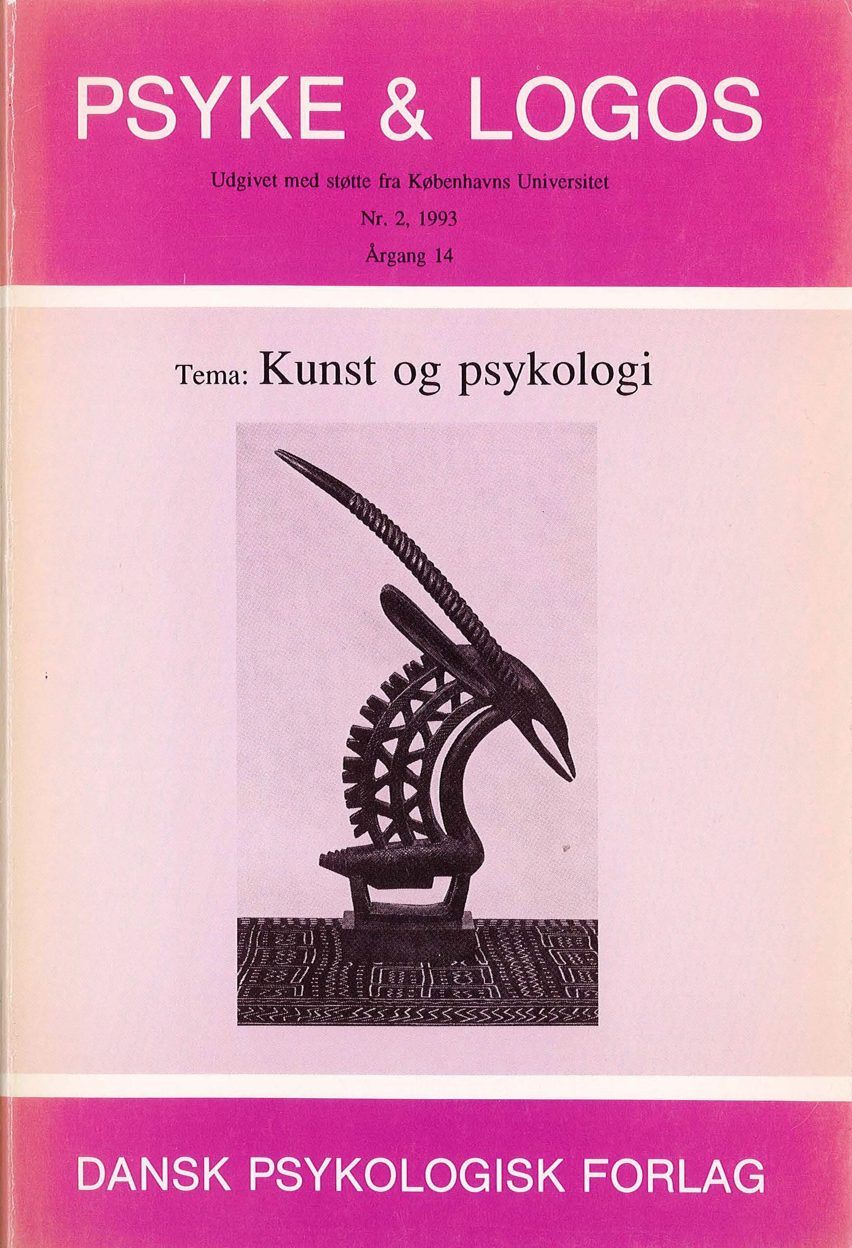 					View Vol. 14 No. 2 (1993): Kunst og psykologi
				