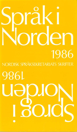 					Se Språk i Norden / Sprog i Norden 1986
				