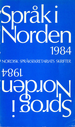 					Se Språk i Norden / Sprog i Norden 1984
				