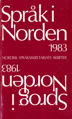 					Se Språk i Norden / Sprog i Norden 1983
				