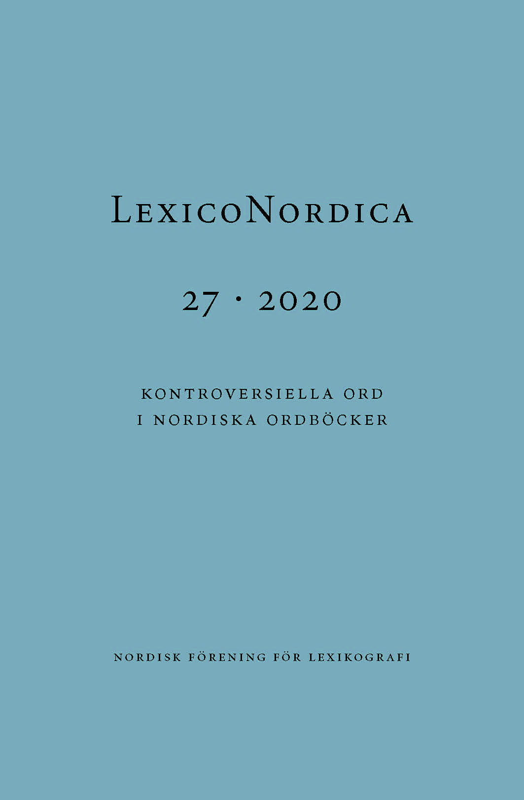 					Se Nr. 27 (2020): LexicoNordica 27
				