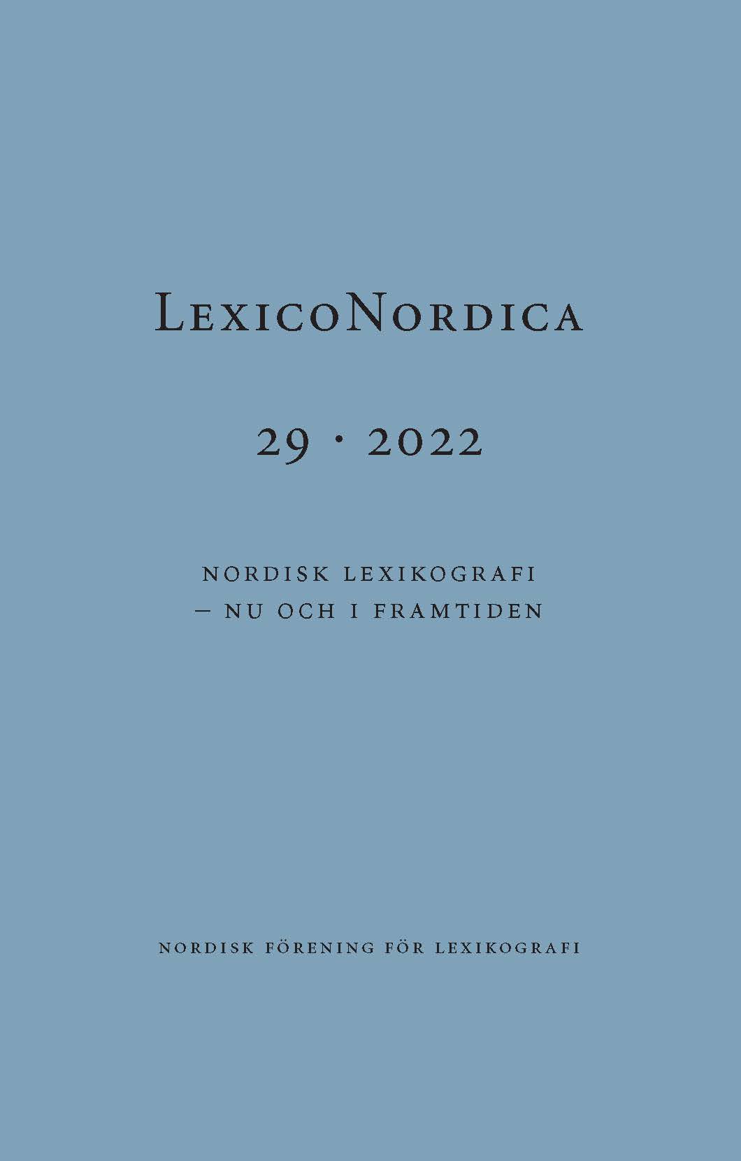 					Se Nr. 29 (2022): LexicoNordica 29
				