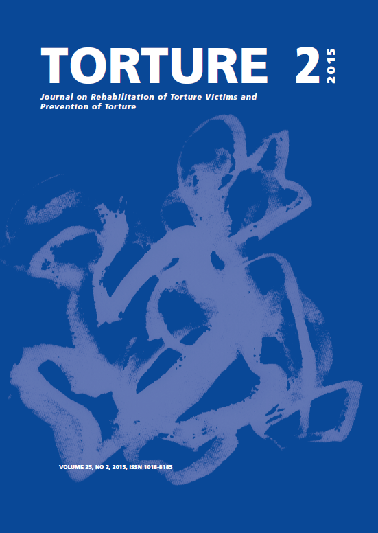 					View Vol. 25 No. 2 (2015): Torture Journal: Journal on Rehabilitation of Torture Victims and Prevention of Torture
				