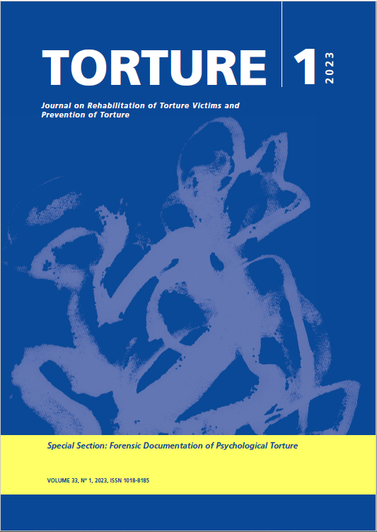 					View Vol. 33 No. 1 (2023): Torture Journal: Journal on Rehabilitaiton of Torture Victims and Prevention of Torture
				