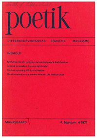 					Se Årg. 4 Nr. 4 (1971): Poetik - tidsskrift for æstetik og litteraturvidenskab IV.IV
				