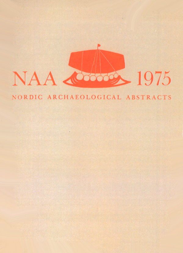 Nordic Archaeological Abstracts 1975