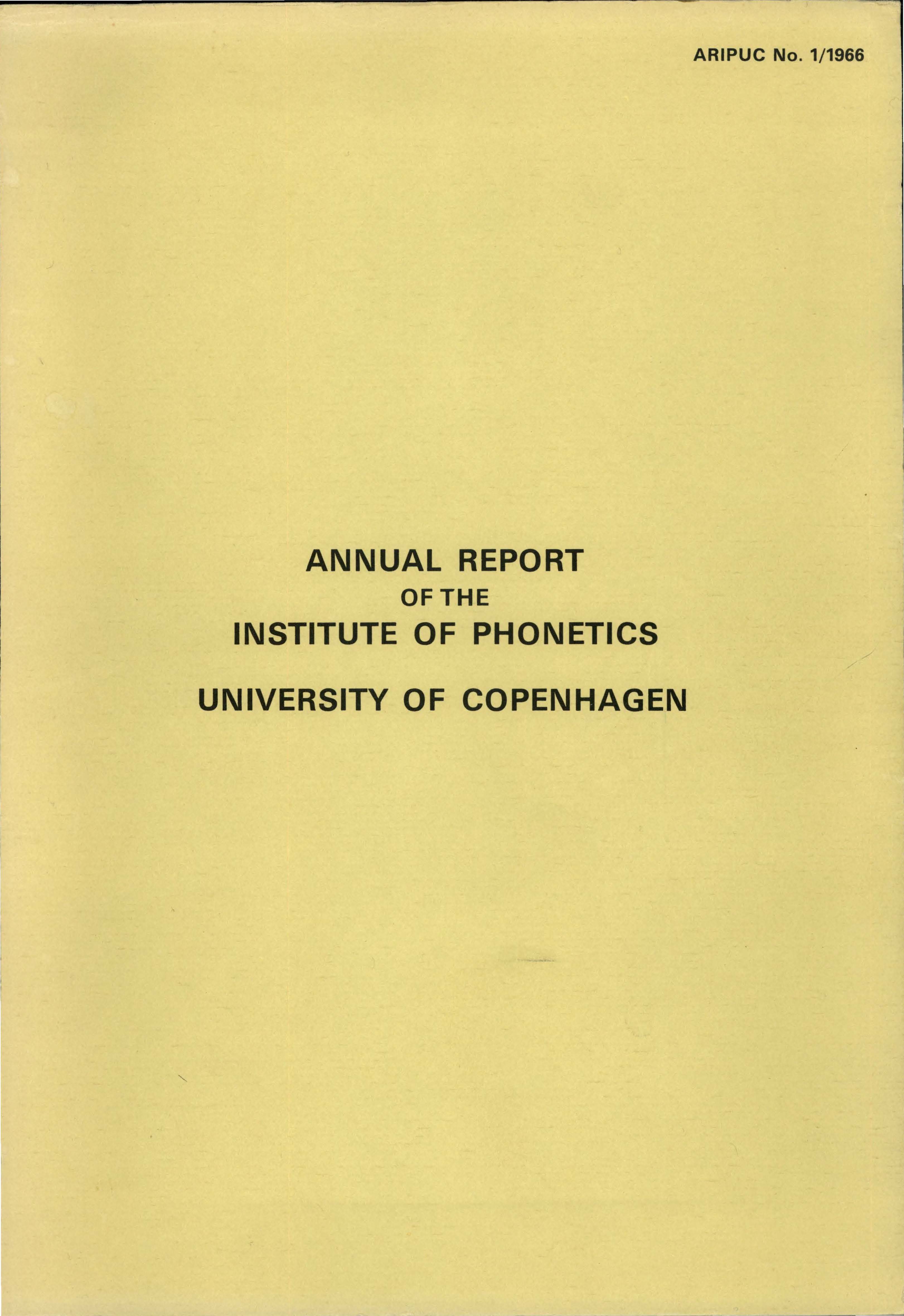 					View Vol. 1 (1967): Annual Report of the Institute of Phonetics University of Copenhagen
				