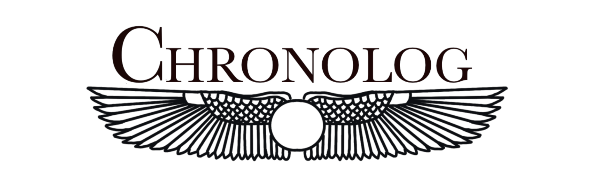 Chronolog is written above a line drawing of two vulture wings connected by a circle.