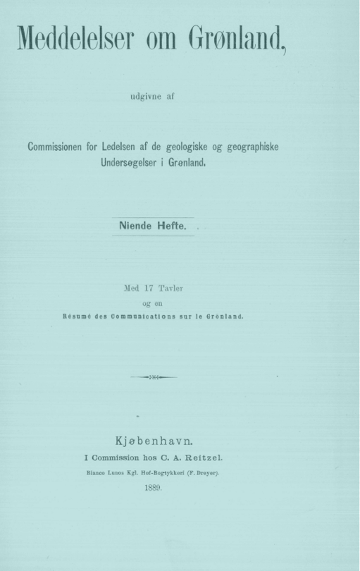 					View Vol. 9 (1889): Meddelelser om Grønland
				