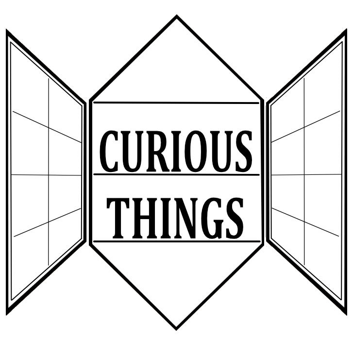 Our logo is a cabinet for CURIOUS THINGS.