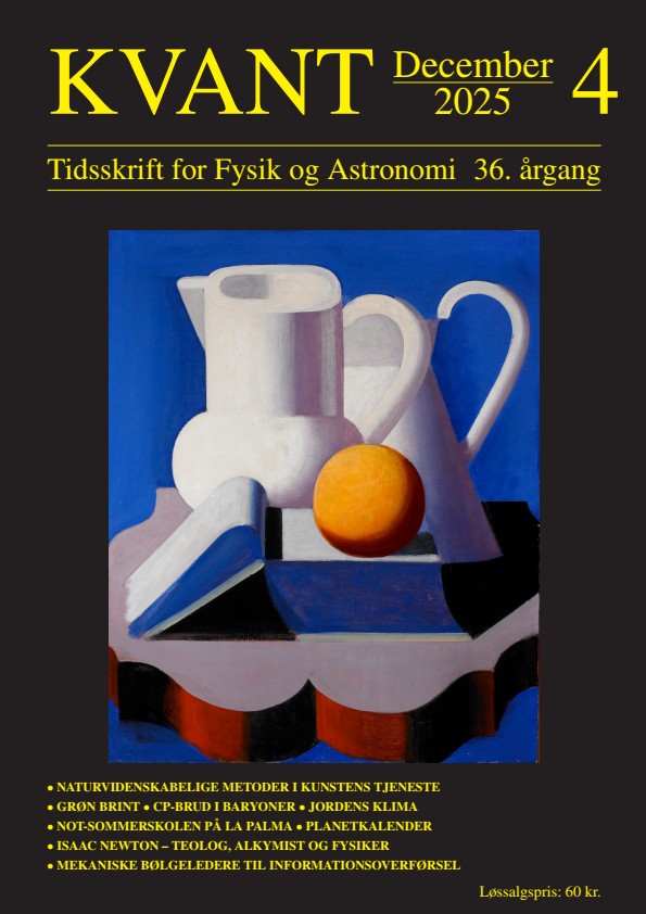 Forsidebilledet er en gengivelse af værket Opstilling med kander, som er malet af Vilhelm Lundstrøm (1893–1950) i 1931. En multispektral analyse af to af hans værker har nu afsløret en overraskende systematik i det skjulte.
