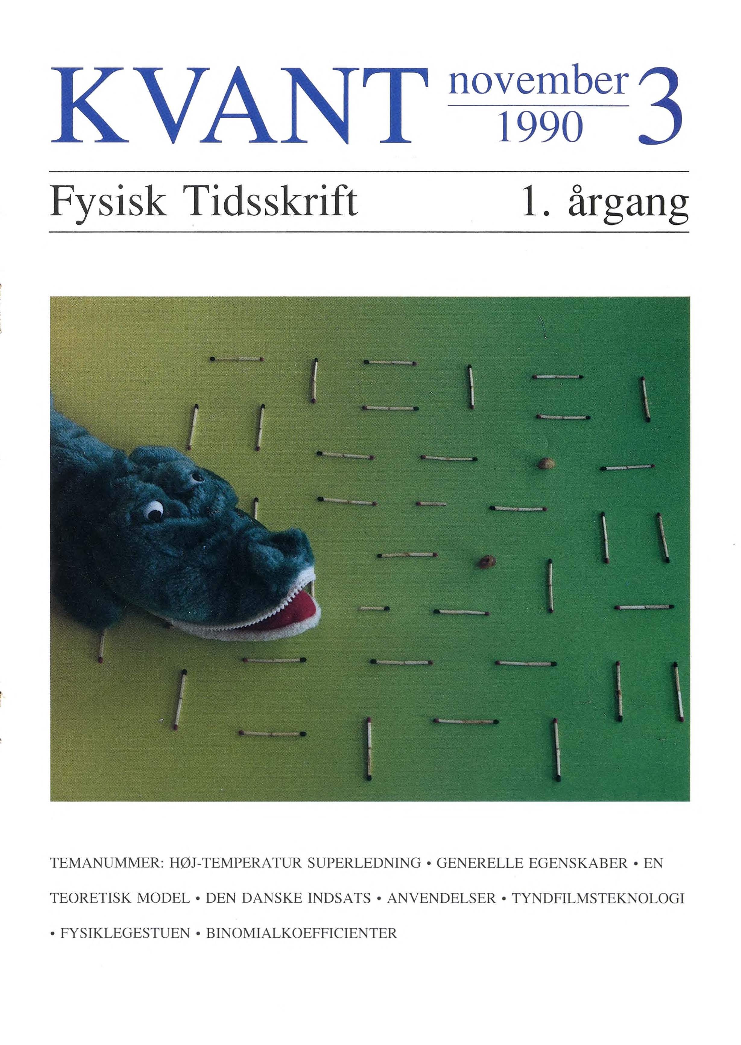 Superledning - eller supraledning - i keramiske superledere bygger muligvis på at atomerne i materialet danner par. Modellen kan illustreres med en tændstikmodel, som det sker i Per Hedegårds artikel, men det kan også gøres med dobbelt-svovlede tændstikker og ravklumber. Dyret er med for at minde os om at fysik grundlæggende set er en leg med naturen.