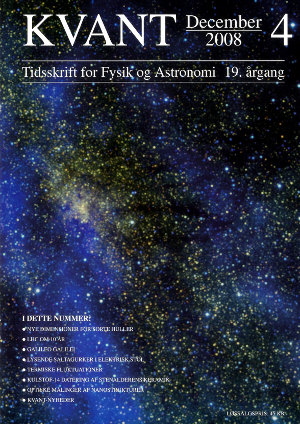Billedet på forsiden viser Mælkevejens centrum, hvor der befinder sig et supermassivt sort hul med betegnelsen Sagittarius A*. Det har en masse på omkring fire millioner solmasser. Gennem ihærdig planlægning – og en god portion held – lykkedes det et hold astronomer at observere Sagittarius A* både i det nærinfrarøde område og i submillimeterområdet.  Til deres store overraskelse var aktiviteten høj i løbet af de seks timer, observationerne varede. Der blev registreret fire kraftige udbrud, såkaldte “flares”, i det nærinfrarøde område, og tilsvarende udbrud sås i submillimeterområdet, dog med en forsinkelse på cirka 1,5 time. Strålingen menes at stamme fra gasskyer i kredsløb om det sorte hul, som udvider sig med en hastighed på omkring 5 millioner km/t, svarende til ca. 0,5 % af lysets hastighed.