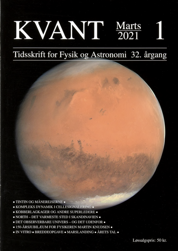 Billedet på forsiden viser et farvebillede af Mars i “ægte” farver taget af OSIRIS-instrumentet på ESAs Rosetta-rumfartøj under dens passage af planeten i februar 2007 fra en afstand på ca. 240.000 km. Billedopløsningen er ca. 5 km/pixel, og billedet blev genereret ved hjælp af OSIRIS’ orange, grønne og blå filtre. (© ESA & OSIRIS Team).